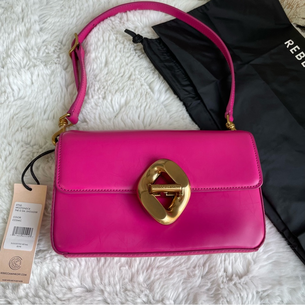 Rebecca Minkoff Fuchsia Shoulder Bag with Gold Accent